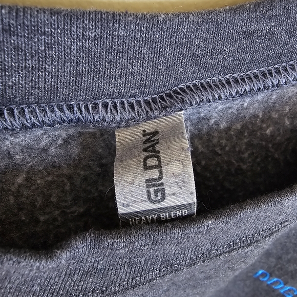 Gildan Heavy Blend Dog Dad Embroidered Gray Fleece Sweatshirt XL - Picture 5 of 15